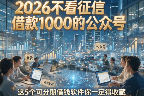 2026不看征信借款1000的公众号,这5个可分期借钱软件你一定得收藏!