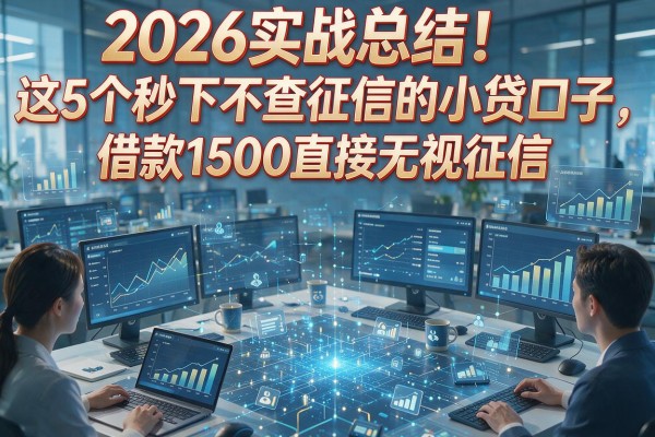 2026实战总结！这5个秒下不查征信的小贷口子，借款1500直接无视征信