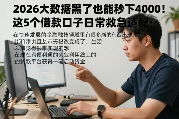 2026大数据黑了也能秒下4000!这5个借款口子日常救急超适配