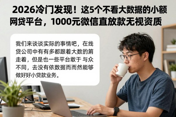 2026冷门发现！这5个不看大数据的小额网贷平台，1000元微信直接放款无视资质