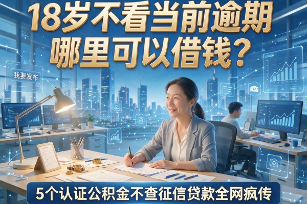 18岁不看当前逾期哪里可以借钱？5个认证公积金不查征信贷款全网疯传