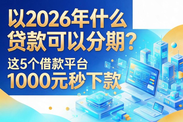 2026年什么贷款可以分期？这5个借款平台1000元秒下款