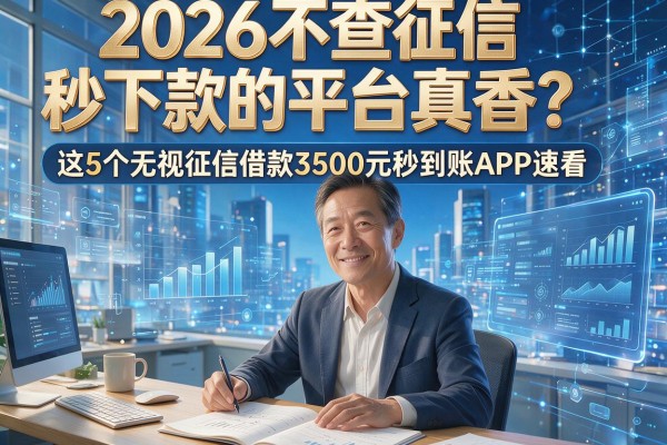 2026不查征信秒下款的平台真香?这5个无视征信借款3500元秒到账APP速看!