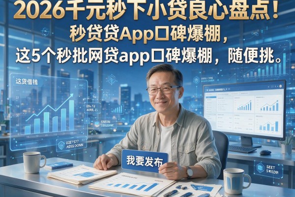 2026千元秒下小贷良心盘点!这5个秒批网贷App口碑爆棚,随便挑!