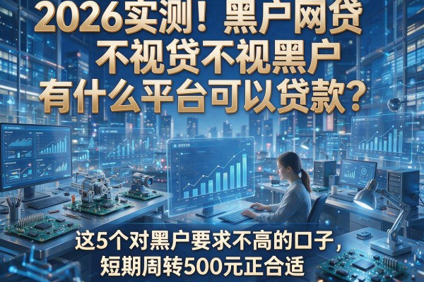 2026实测！黑户网贷不视黑户有什么平台可以贷款？这5个对黑户要求不高的口子，短期周转500元正合适