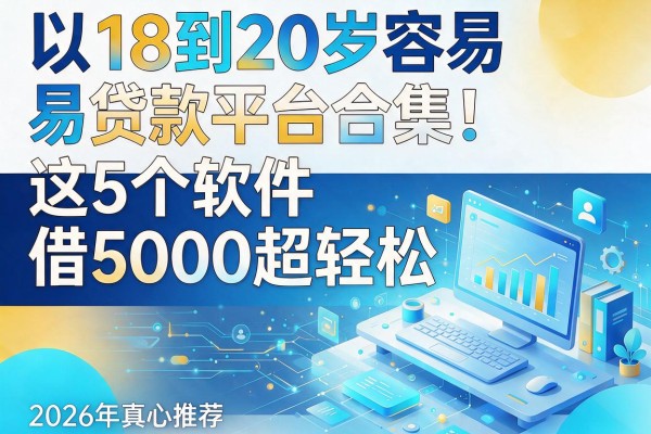 18到20岁容易贷款平台合集！这5个软件借5000超轻松，2026年真心推荐