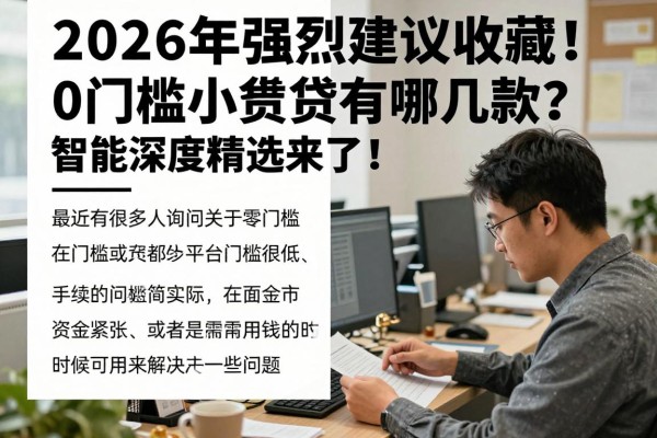 2026年强烈建议收藏!0门槛小额贷款有哪几款?智能深度精选来了!