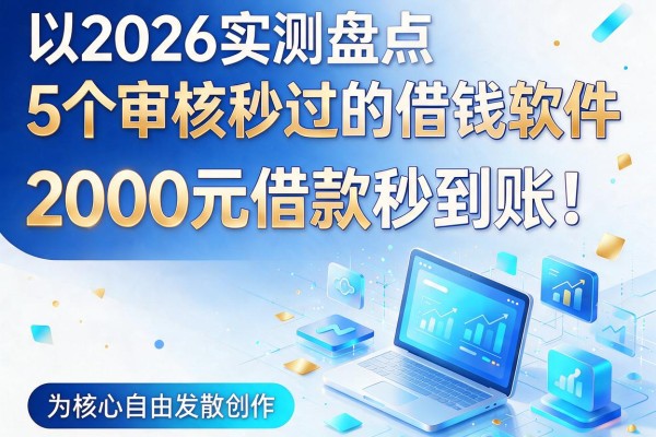 2026实测盘点：5个审核秒过的借钱软件，2000元借款秒到账！