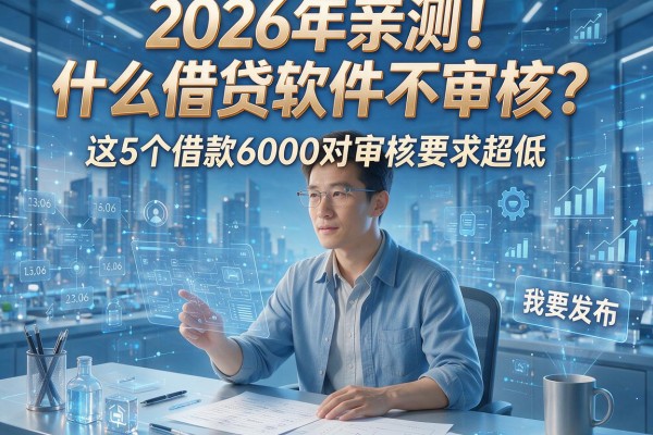 2026年亲测！什么借贷软件不审核？这5个借款6000对审核要求超低