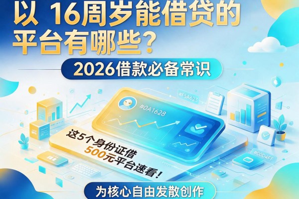16周岁能借贷的平台有哪些？2026借款必备常识，这5个身份证借500元平台速看！