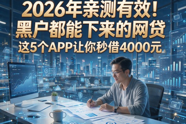 2026年亲测有效!黑户都能下来的网贷,这5个APP让你秒借4000元