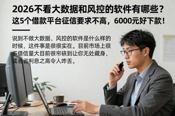 2026不看大数据和风控的软件有哪些？这5个借款平台征信要求不高，6000元好下款！