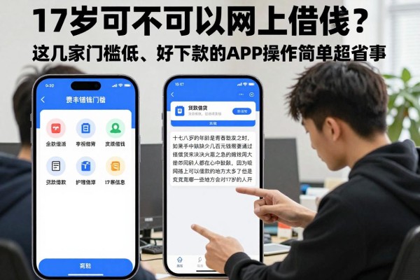 17岁可不可以网上借钱？这几家门槛低、好下款的APP操作简单超省事