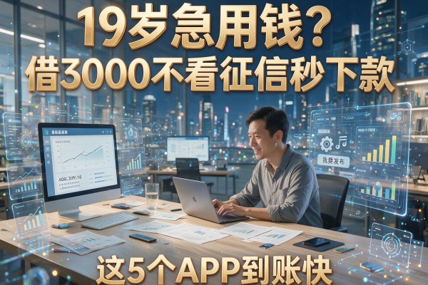 19岁急用钱?借3000不看征信秒下款,这5个APP到账快!