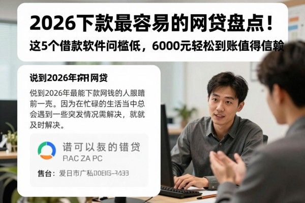 2026下款最容易的网贷盘点！这5个借款软件门槛低，6000元轻松到账值得信赖