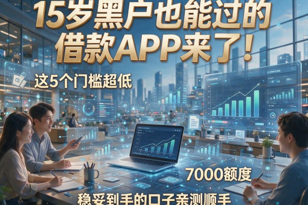 15岁黑户也能过的借款APP来了!这5个门槛超低、7000额度稳妥到手的口子亲测顺手
