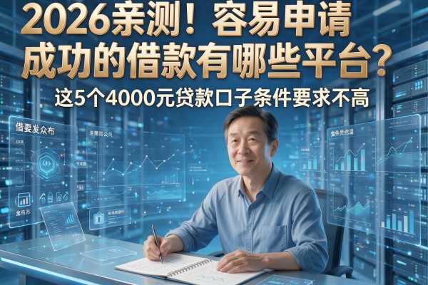 2026亲测！容易申请成功的借款有哪些平台？这5个4000元贷款口子条件要求不高