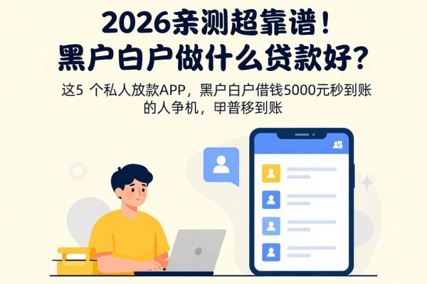 2026亲测超靠谱！黑户白户做什么贷款好？这5个私人放款APP，黑户白户借钱5000元秒到账