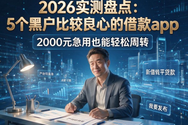 2026实测盘点:5个黑户比较良心的借款app,2000元急用也能轻松周转