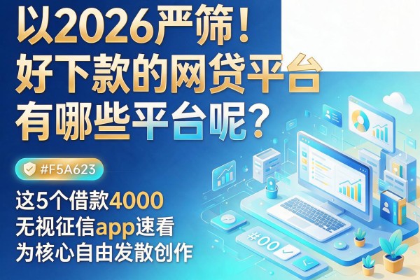 2026严筛！好下款的网贷平台有哪些平台呢？这5个借款4000无视征信app速看