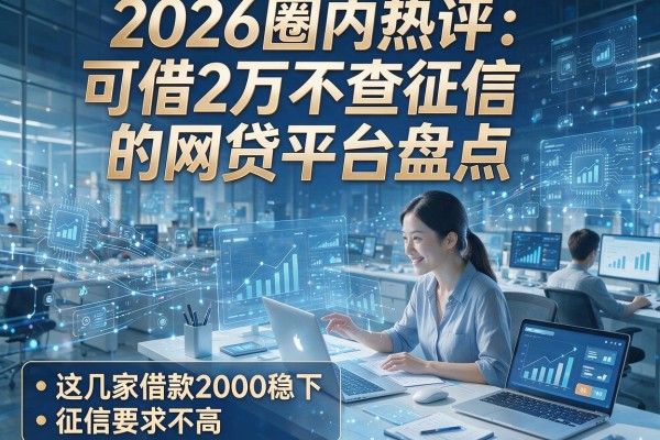 2026圈内热评：可借2万不查征信的网贷平台盘点，这几家借款2000稳下、征信要求不高！