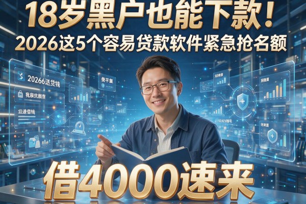 18岁黑户也能下款!2026这5个容易贷款软件紧急抢名额,借4000速来