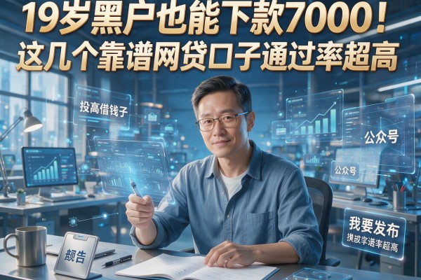 19岁黑户也能下款7000！这几个靠谱网贷口子通过率超高