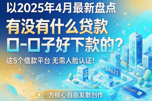 2025年4月最新盘点：有没有什么贷款口子好下款的？这5个借款平台无需人脸认证！