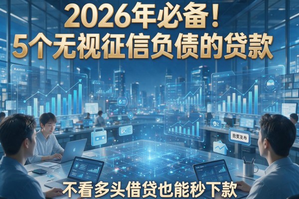 2026年必备！5个无视征信负债的贷款，不看多头借贷也能秒下款