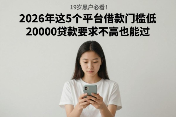 19岁黑户必看!2026年这5个平台借款门槛低,20000贷款要求不高也能过
