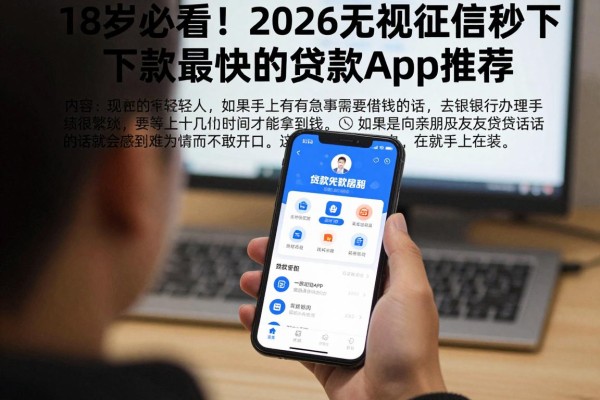 18岁必看！2026无视征信秒下款最快的贷款App推荐