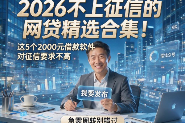 2026不上征信的网贷精选合集！这5个2000元借款软件对征信要求不高，急需周转别错过