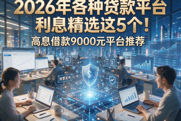 2026年各种贷款平台利息精选这5个!高息借款9000元平台推荐