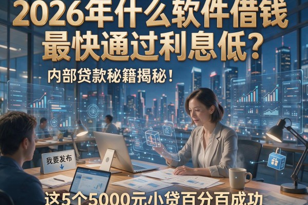 2026年什么软件借钱最快通过利息低?内部贷款秘籍揭秘:这5个5000元小贷百分百成功!