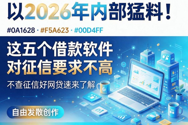 2026年内部猛料！这五个借款软件对征信要求不高，不查征信好申请的网贷速来了解