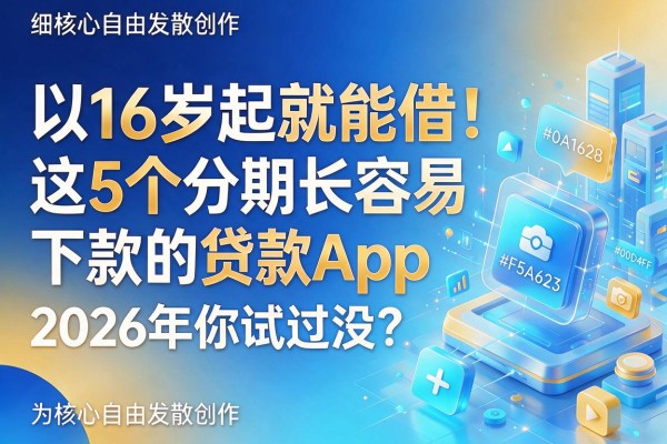 16岁起就能借！这5个分期长容易下款的贷款App，2026年你试过没？