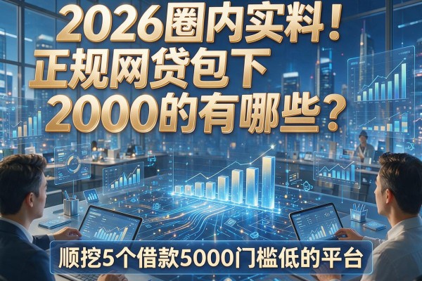 2026圈内实料！正规网贷包下2000的有哪些？顺挖5个借款5000门槛低的平台