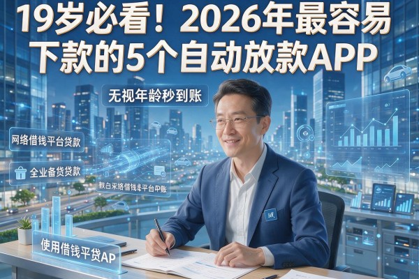 19岁必看!2026年最容易下款的5个自动放款APP,无视年龄秒到账