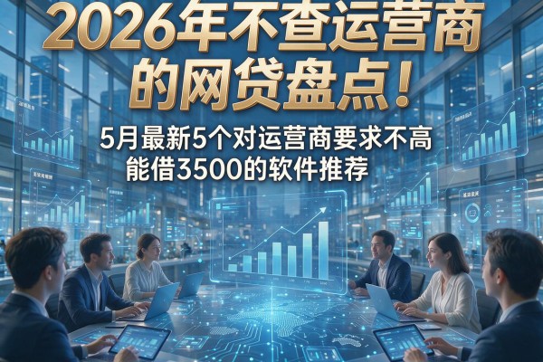 2026年不查运营商的网贷盘点！5月最新5个对运营商要求不高、能借3500的软件推荐