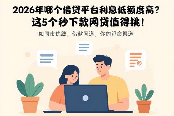2026年哪个借贷平台利息低额度高？这5个秒下款网贷值得挑！