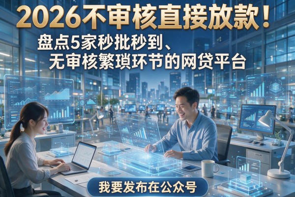 2026不审核直接放款!盘点5家秒批秒到、无审核繁琐环节的网贷平台