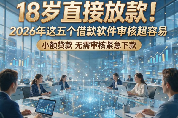 18岁直接放款！2026年这五个借款软件审核超容易，小额贷款无需审核紧急下款