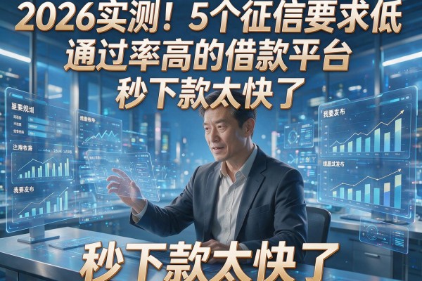 2026实测！5个征信要求低、通过率高的借款平台，秒下款太快了