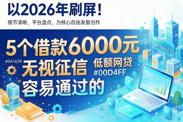 2026年刷屏！5个借款6000元无视征信、容易通过的低额网贷平台盘点