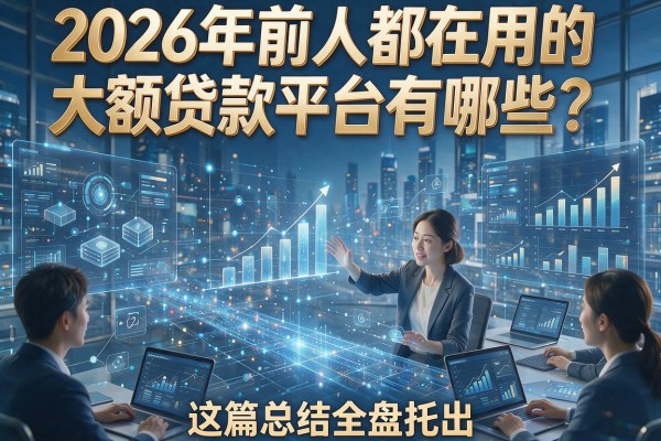 2026年前人都在用的大额贷款平台有哪些？这篇总结全盘托出！