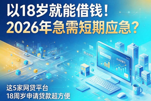 18岁就能借钱！2026年急需短期应急？这5家网贷平台18周岁申请贷款超方便