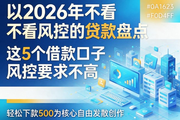 2026年不看风控的贷款盘点：这5个借款口子风控要求不高，轻松下款500