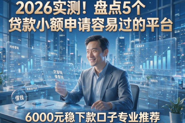 2026实测！盘点5个贷款小额申请容易过的平台，6000元稳下款口子专业推荐