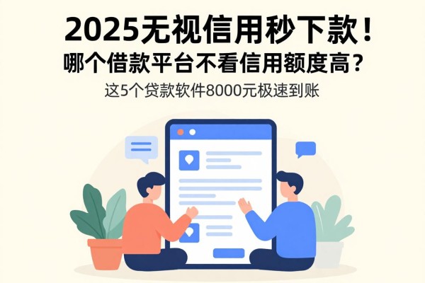 2025无视信用秒下款！哪个借款平台不看信用额度高？这5个贷款软件8000元极速到账