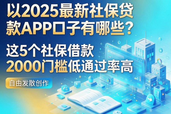 2025最新社保贷款APP口子有哪些?这5个社保借款2000门槛低通过率高